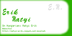 erik matyi business card